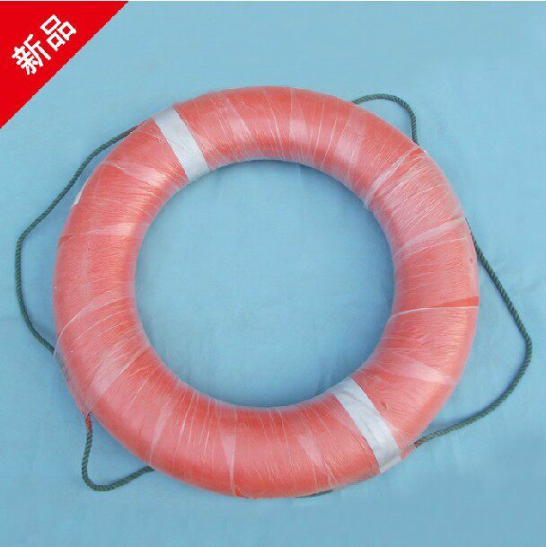 泡沫救生圈 橘色反光救生圈 游泳圈 包布 手工缝 船用救生圈