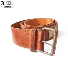 Seven space space OTHERMIX ladies wide brim ladies PU rivet belt Joker belt