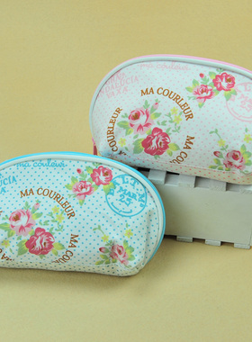 日本精致Ma Courleur纯棉化妆包 手包 包中包 小件收纳包晚宴包