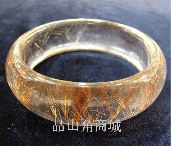 晶山角商城天然红发晶手镯 58mm