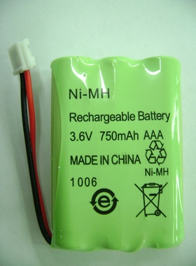 正品通用/GE无绳电话电池SANIK 3SN-AAA75H-S-J1(原装电池插头)