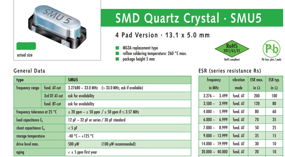 工业级宽温 JAUCH 进口 49SMD 4脚 SMU5 20M 20MHZ 20.000MHZ
