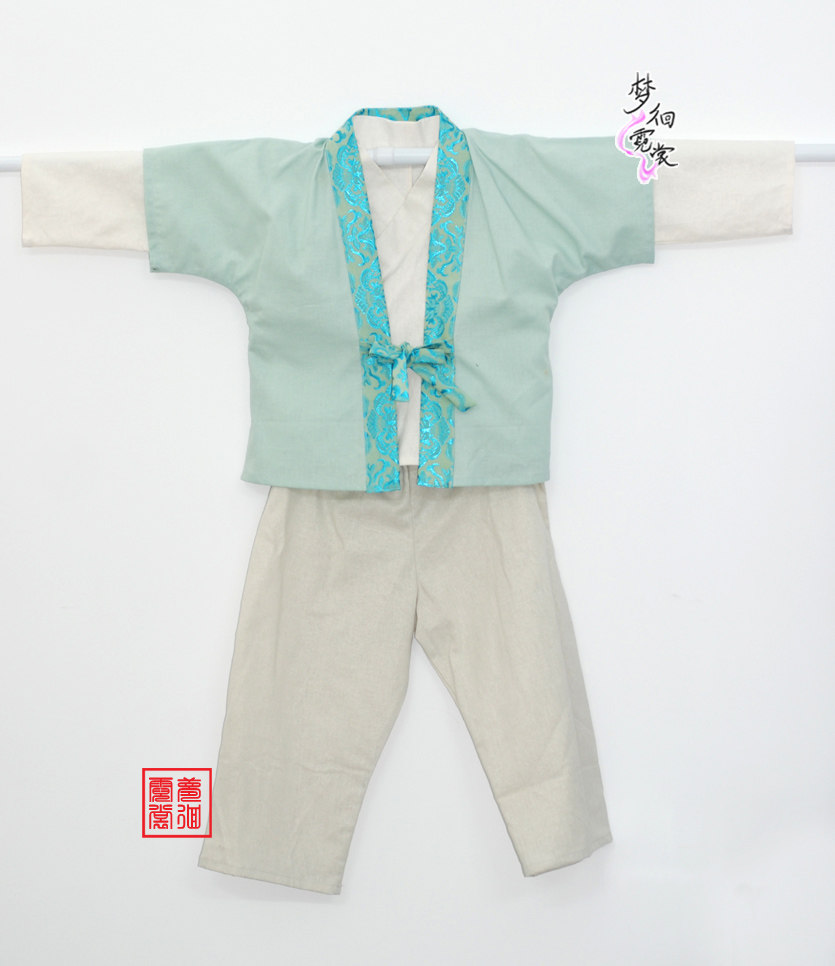 传统汉服童装中式国学班私塾书院棉麻半臂上衣下裤3件套定做特价,个性定制/设计服务/DIY,汉服定制/加工,淘宝优惠券,粉丝福利购,淘宝优惠卷