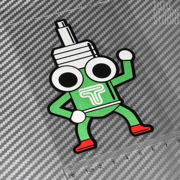 tutu圖圖車貼 小绿人避震改裝 日本原版jdm卡通贴花汽车反光贴膜