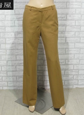 韩国原产女装安乃安ON&ON 驼色羊毛呢长裤冬季显瘦呢子料中高腰