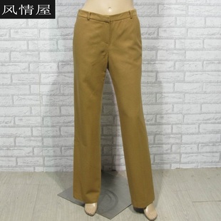 冬季 驼色羊毛呢长裤 显瘦呢子料中高腰 安乃安ON&ON 韩国原产女装