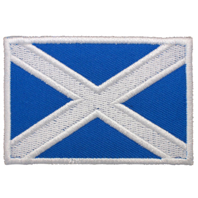刺绣魔术贴方形微章苏格兰旗标志臂章胸条袖章背贴背包贴标定做