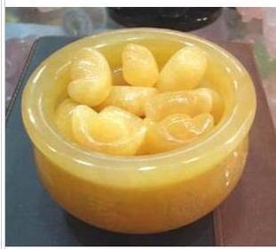 天然黄玉聚宝盆摆件==极度聚财招财