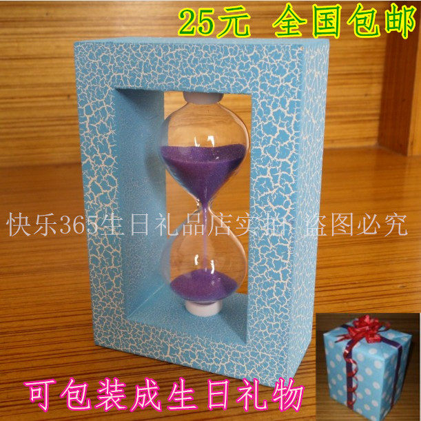 생일 선물 컬러 프레임 나무 모래시계 중학생 여자 친구 크리 에이 티브 주방 타이밍 유사 타이머 선물