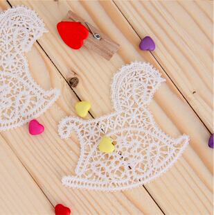 外贸拼布zakka拍照道具 手摇 棉线百代丽花边 水溶花边杯垫 木马