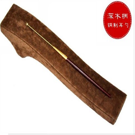 点道采耳工具掏耳朵挖掏耳勺专业技师手工制作深木柄铜制小号耳勺