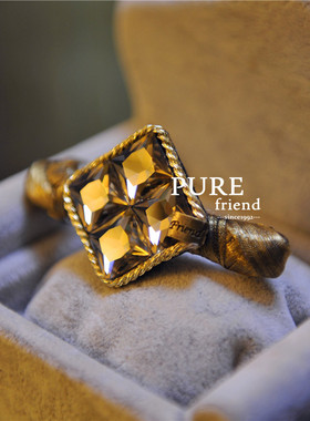 满58包邮】正品purefriend发饰 碧波军绿菱形四格钻弹簧夹发卡