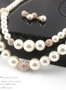 包邮新娘晚宴会结婚水钻套链