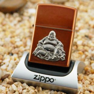ZIPPO原装正品打火机 富贵笑大肚弥勒坐佛/21195 专柜正版 限量版