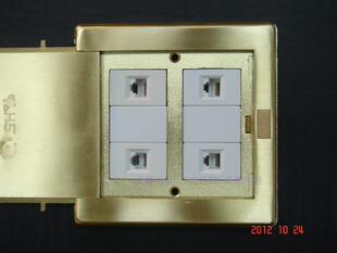 正旦铜126滑盖式电话电脑弱电插座