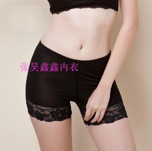 樱花恋防走光安全裤高弹力莫代尔蕾丝边三分打底裤保险裤女787