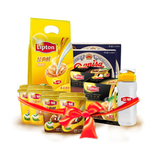 87.97元包邮 Lipton 立顿 奶茶 曲奇 新年祈福礼包　