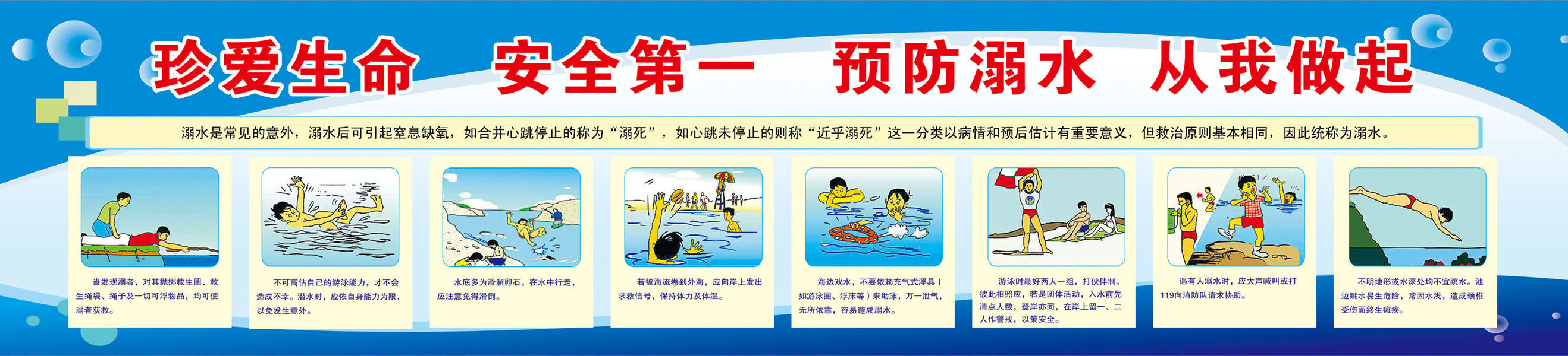 640海报印制海报展板素材947防溺水安全宣传画图片