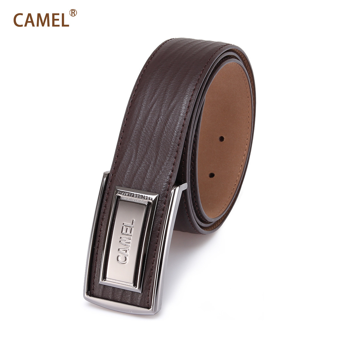 【非卖品】Camel骆驼 正品牛皮皮带 男士皮带 平滑扣皮带 D