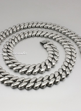 银色时尚风菱形钛钢项链包邮