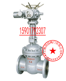 上海团园阀门Z941H-16C多回转法兰电动闸阀DN125 DZW-10 电压380V