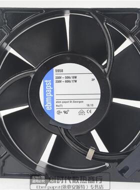 全新原装德国Ebm-papst 交流风扇 TYP 5958 230V 18W/17W 12738