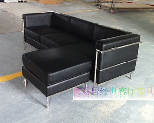 Sofa  LC2 3人位转角沙发 经典沙发 办公沙发 柯布西耶沙发 转角