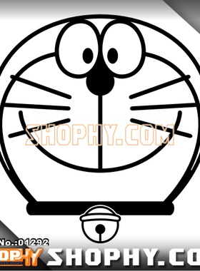 汽车踏板车贴纸专业防水贴01292机器猫叮当猫多啦A梦