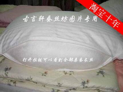 纯蚕丝枕桑蚕丝长丝枕头真丝枕芯颈椎保健枕护颈枕健康枕特价正品