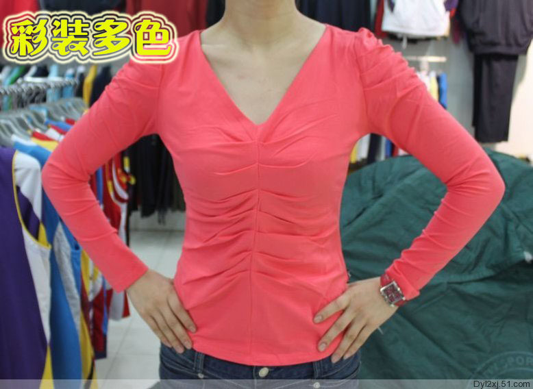 都市红莺长袖舞蹈上衣-798练功上衣舞蹈服练功服前做褶健身跳操服