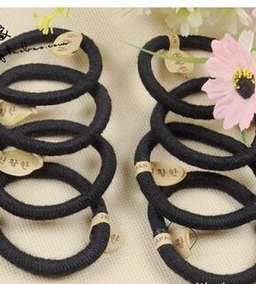 自用超结实发饰头饰黑色橡皮筋发圈发网头发绳扎女小头皮筋