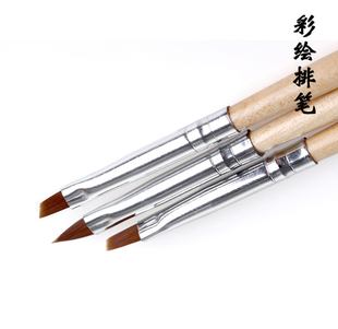 美甲工具 美甲笔 小排笔 双色花笔 3D画花笔 立体彩绘笔