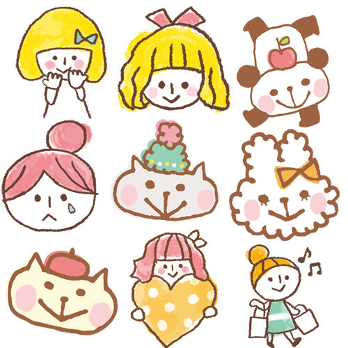 日韩超级萌卡通图案png免抠素材 网店装修素材 照片装饰png素材