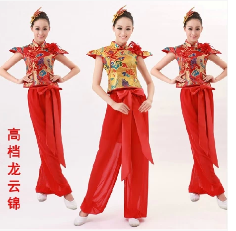 秧歌表演打鼓服广场舞服装中国风