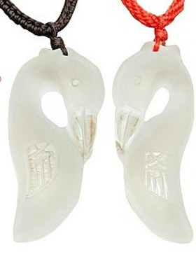 水晶手工雕刻情侣饰品男女款吊坠