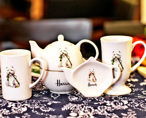 harrods英国哈罗斯茶包碟情侣杯