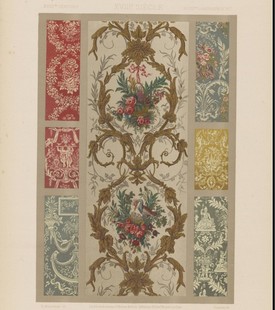 245P 复古纺织品织物图案 设计素材 1877年法国欧式