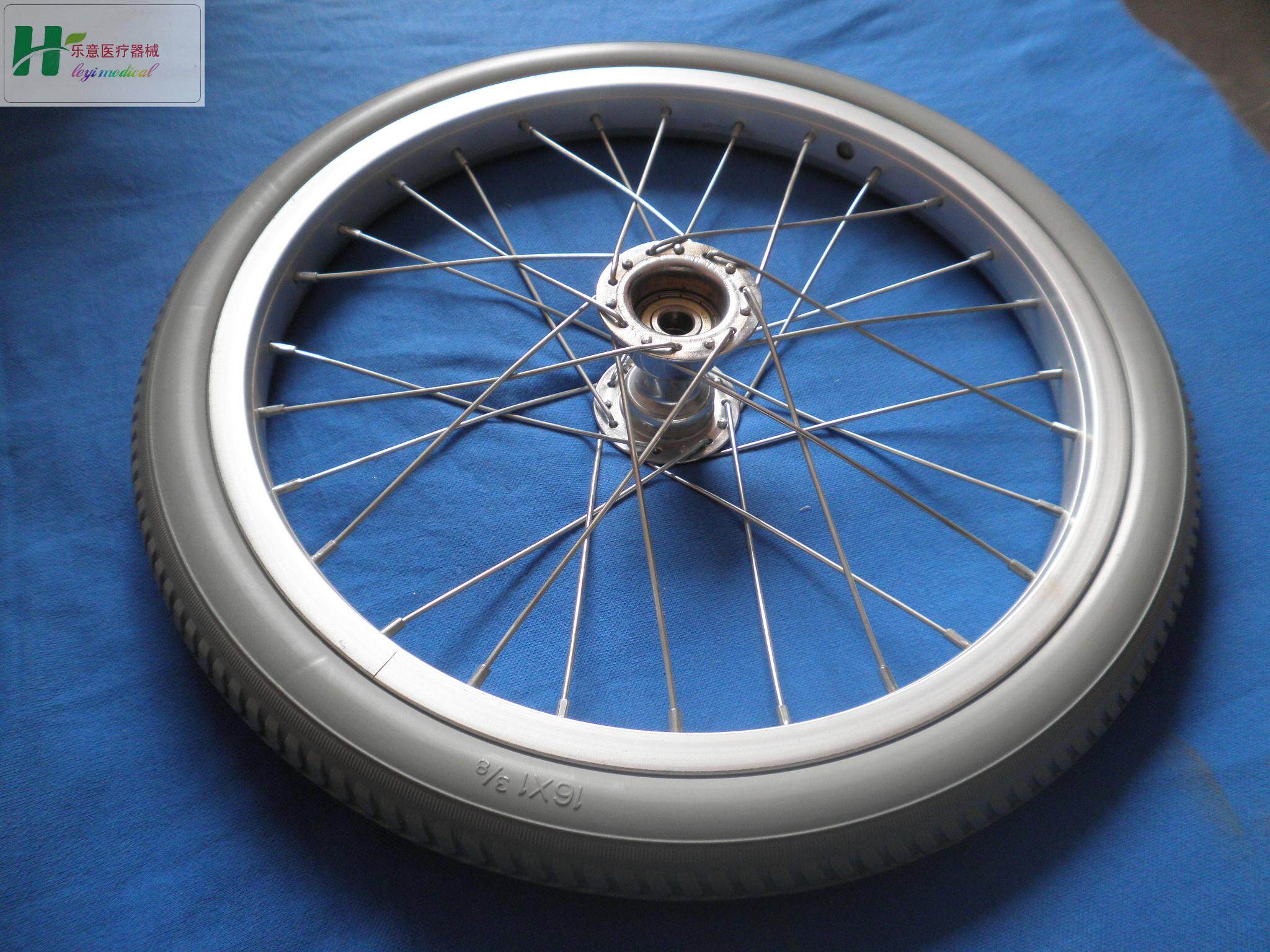 轮椅配件 16 1 3/8英寸驱动轮后轮 大轮 免充气轮胎