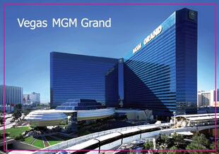 卡通拉斯维加斯米高梅大酒店 旅游纪念磁性冰箱贴5431个性创意