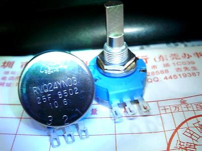 立荣电子:高精密电位器RVQ24YN03 25F B502 5K欧姆 一百万圈寿命