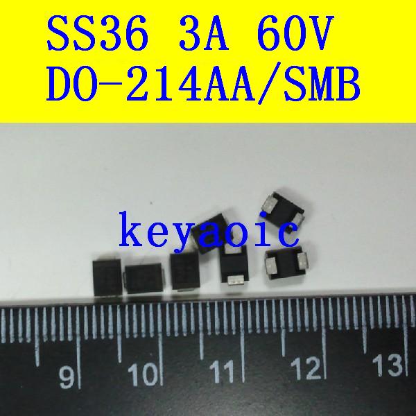 贴片肖特基二极管SS36=SK36 3A 60V SMB/DO-214AA 20只4元