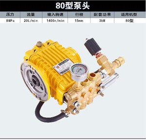 新款上海BZ320A三缸柱塞泵QL60 80高压清洗机洗车机专用泵头包邮