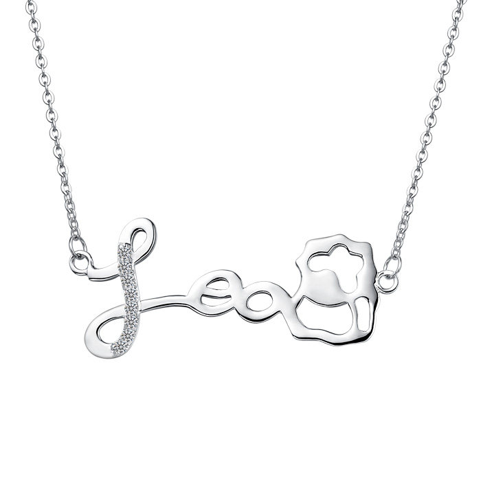 925银项链女12星座字母套项链