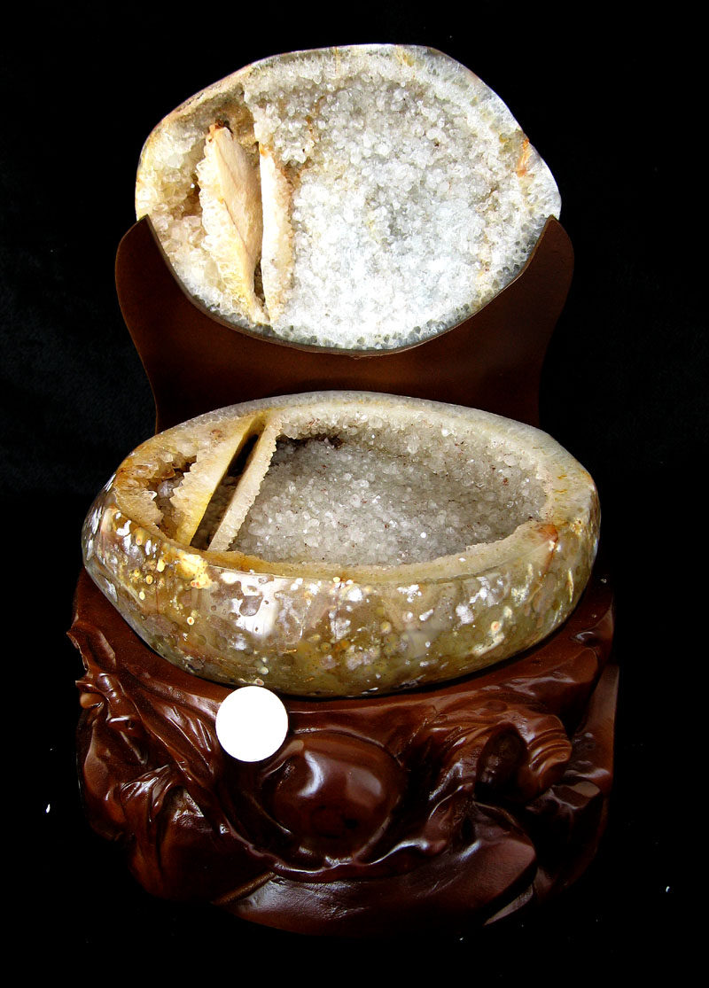 天然玛瑙聚宝盆摆件5.03公斤实拍水晶聚宝盆摆件原石发财洞