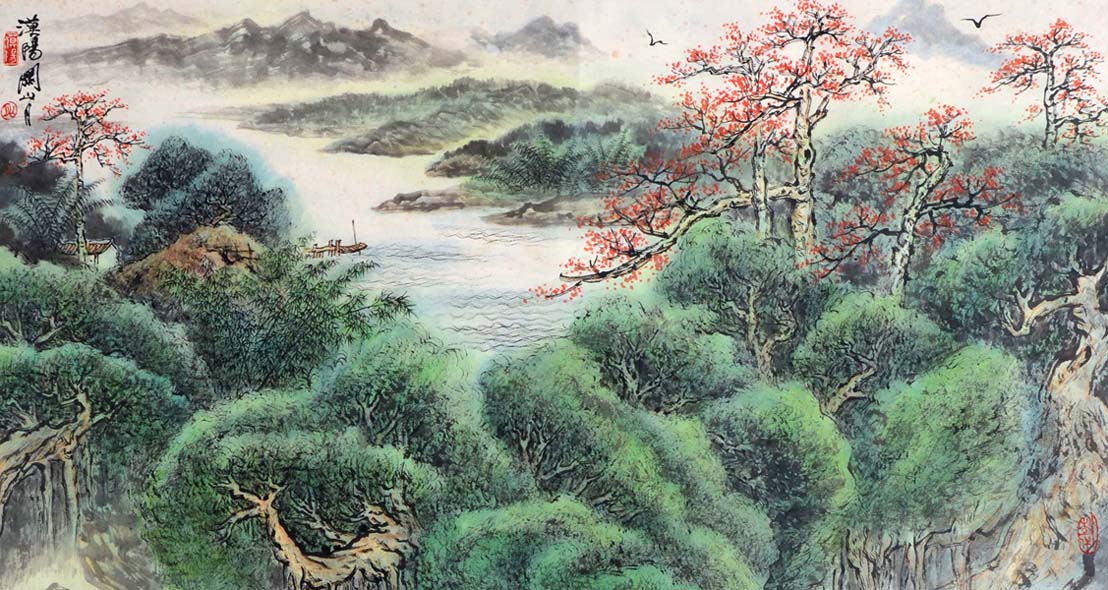 706海报印制海报展板写真喷绘贴纸素材5山水风景水墨画(1) - 副本