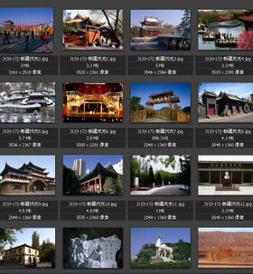 新疆风光图片 古典建筑 火焰山 景点 素材图片图库