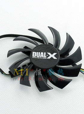 全新原装蓝宝新款显卡风扇 DUAL-X PLD08010S12HH 温控散热风扇