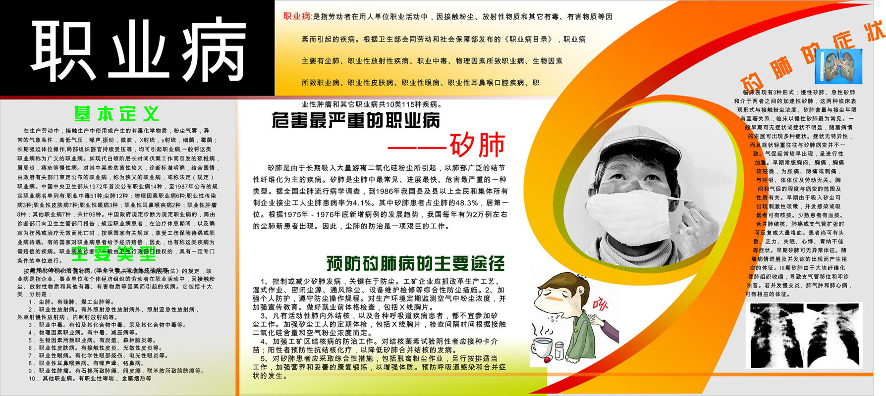 海报印制351职业病展板素材84职业病宣传栏cdr