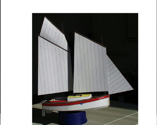 简单的小帆船Egoist号纸模型