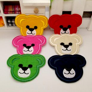 卡通布贴补丁贴 衣服裤子装饰贴花羽绒服补贴可烫可缝 可爱小熊头